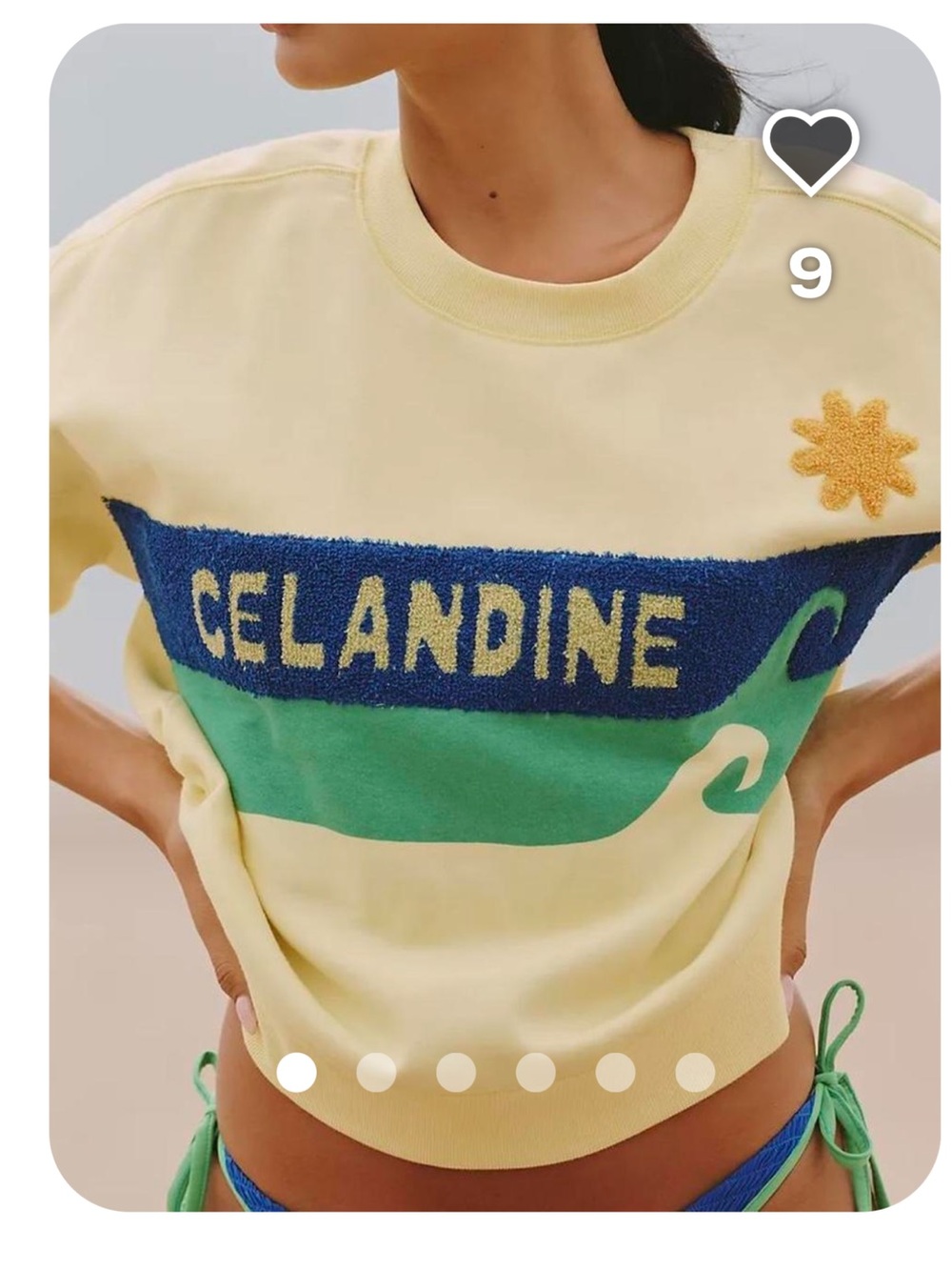 NWT ANTHROPOLOGY Celandine OVERSIZED SURF CAMP Graphic Crewneck Sweatshirt - Picture 5 of 10